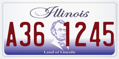IL license plate A361245
