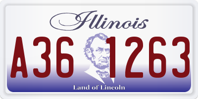 IL license plate A361263