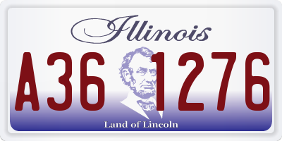 IL license plate A361276