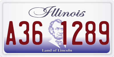 IL license plate A361289