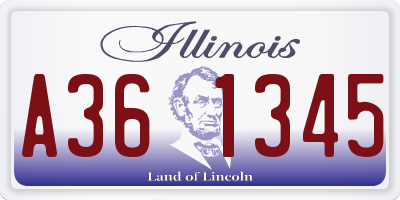 IL license plate A361345