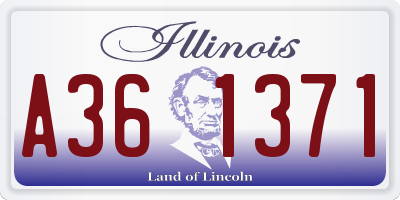 IL license plate A361371