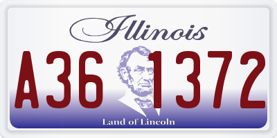 IL license plate A361372