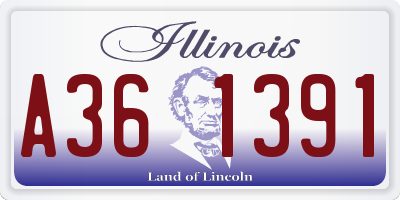 IL license plate A361391