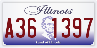 IL license plate A361397