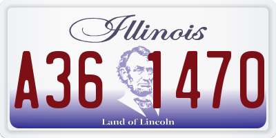IL license plate A361470
