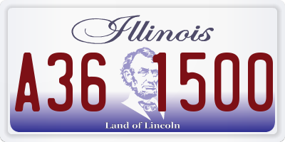 IL license plate A361500