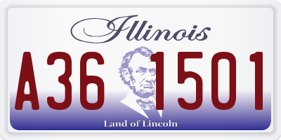 IL license plate A361501