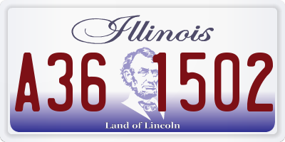 IL license plate A361502