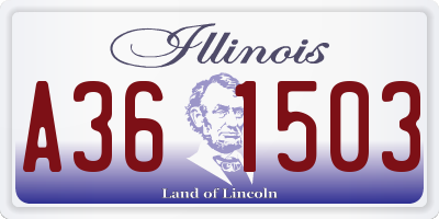 IL license plate A361503