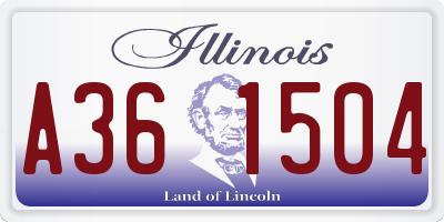 IL license plate A361504