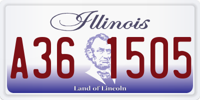 IL license plate A361505