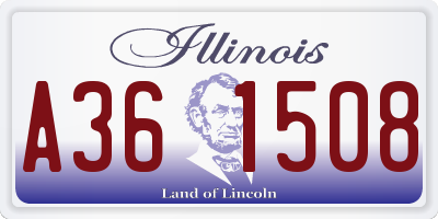 IL license plate A361508