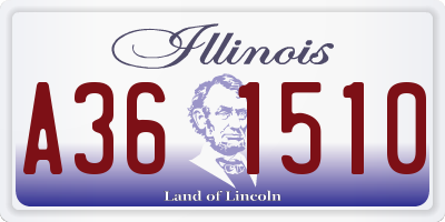 IL license plate A361510