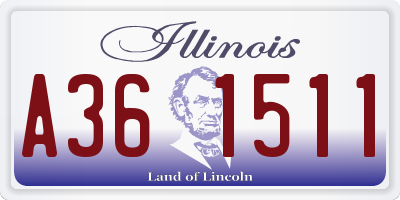IL license plate A361511