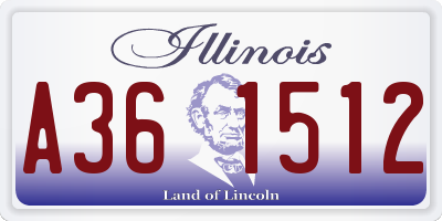 IL license plate A361512