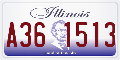 IL license plate A361513