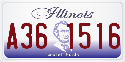 IL license plate A361516