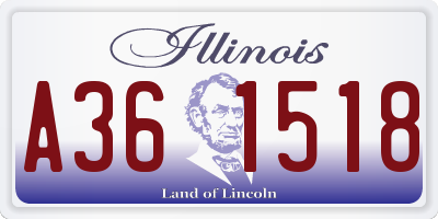 IL license plate A361518