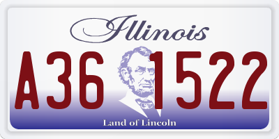 IL license plate A361522