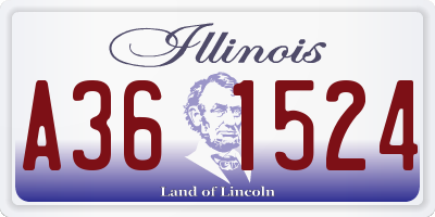 IL license plate A361524
