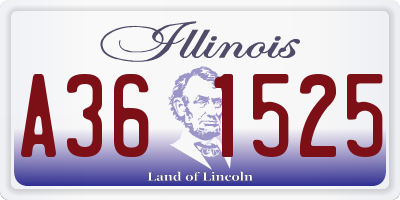IL license plate A361525