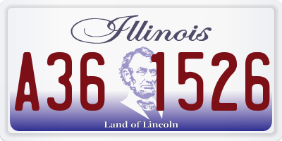 IL license plate A361526