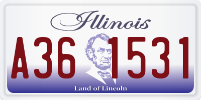 IL license plate A361531