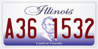 IL license plate A361532