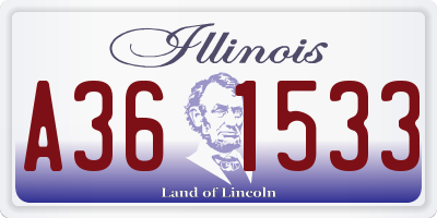 IL license plate A361533