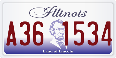 IL license plate A361534
