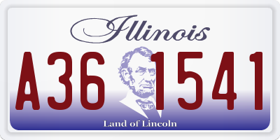 IL license plate A361541