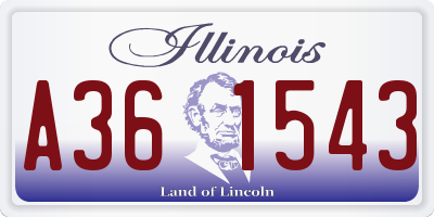 IL license plate A361543