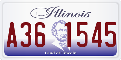 IL license plate A361545