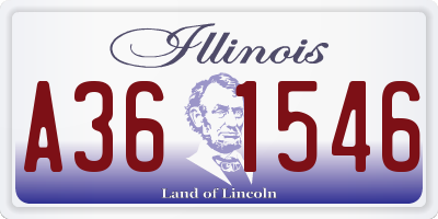 IL license plate A361546
