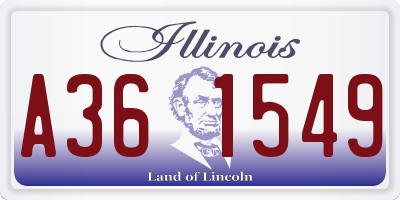 IL license plate A361549