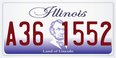 IL license plate A361552