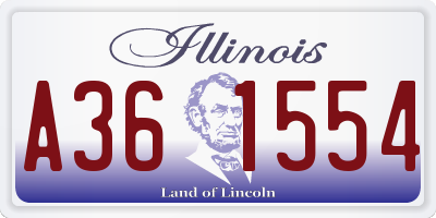 IL license plate A361554