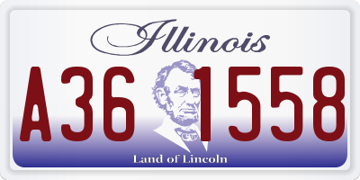 IL license plate A361558