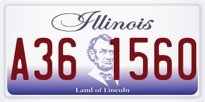 IL license plate A361560