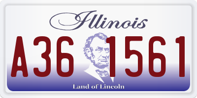 IL license plate A361561