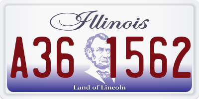 IL license plate A361562
