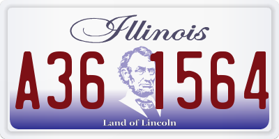 IL license plate A361564
