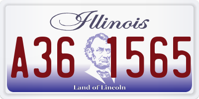 IL license plate A361565