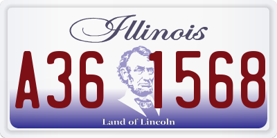 IL license plate A361568
