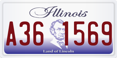 IL license plate A361569