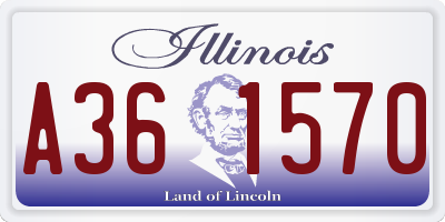 IL license plate A361570