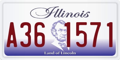 IL license plate A361571