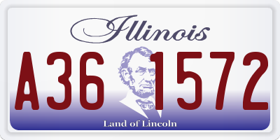 IL license plate A361572