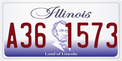 IL license plate A361573